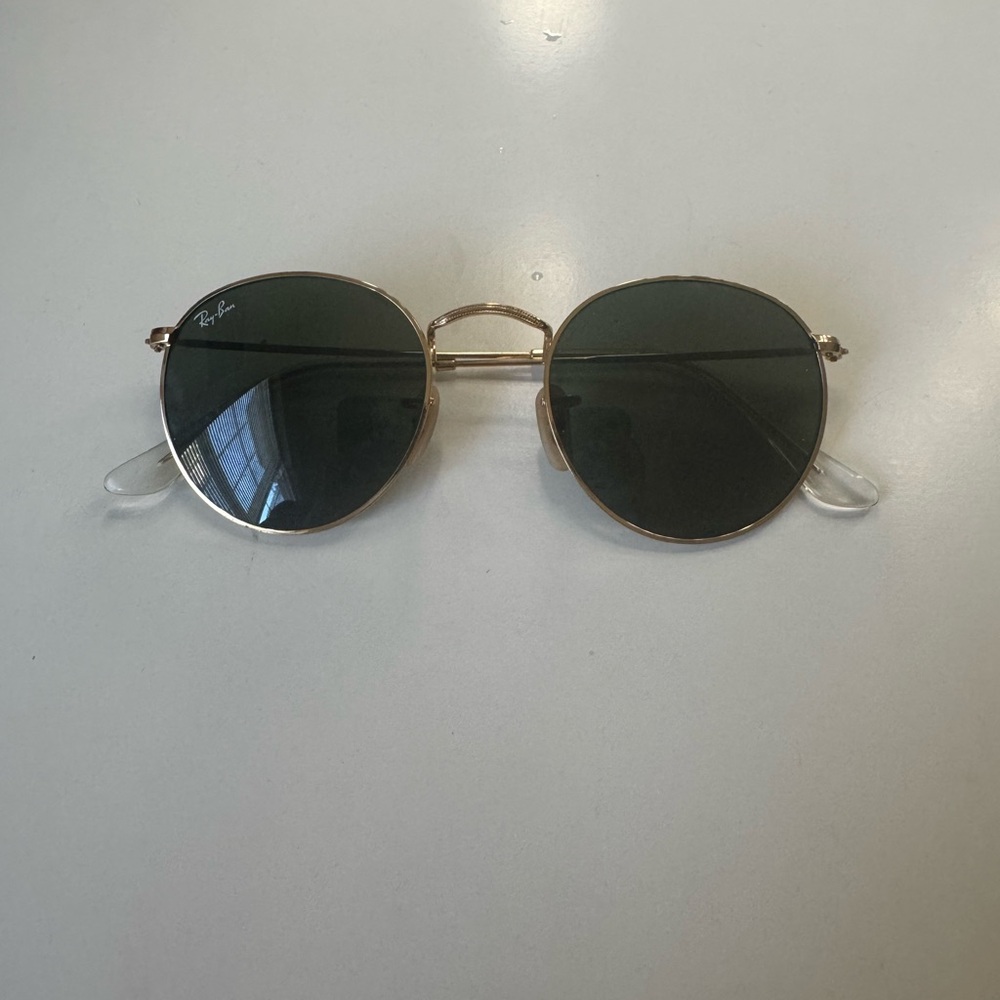 Ray-Ban Gold Frame Round Sunglasses